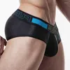 Underbyxor nylon låg midja gay trosor jockstrap mäns trosor glider sexig man underkläder korta män