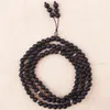 Strand Wholesale 6mm 8mm pierre de lave naturelle gemme de guérison 108 perles de prière bouddhiste Mala Bracelet collier bijoux brins de perles