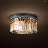 Plafondlampen modern vintage kristal prisma chroom/zwart lichaam licht verzonken mountlamp voor huis el restaurant decoratie