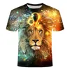 T-shirts pour hommes et femmes 2023 et motif animal imprimé en 3D Tops Hip Hop Style Punk T-shirt à manches courtes Street Wear