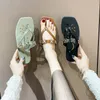 Slippers Online Celebrity Flip-flops Fashion 2023 Spring Style Stylish Retro Clip-foot Ins Beach Flat-sole SandalsSlippers