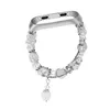 Bracelets de montre perles de cristal colorées décor bracelet de remplacement bracelet d'agate bracelet alternatif compatible pour Mi 4 (rose)