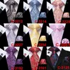 Cravates d'arc Hi-Tie Soie pour hommes Luxe Paisley Cravate Hanky Boutons de manchette Set Mode Hommes Mariage Party Business Cravate Marque Mens