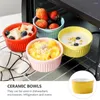 Miski 5pcs Pudding Cups piekarnik bezpieczne ramekins porcelanowe potrawy ceramiczne dla