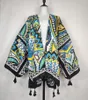 Roupas étnicas Bohemian Tassel Tassel Praia solta Praia de Kimono Oriente Médio Moda Floral Cardigan Cardigan Floral Cardigan Dress for Women