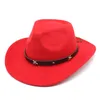 Cowboy Fedora Hat Felt Hats Fedoras Women Men Trilby Wide Brim Caps Woman Man Autumn Winter Jazz Top Cap 2024