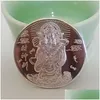 Other Arts And Crafts 2023 Year God Of Wealth Gold Coin For Good Luck Commemorative Mascot Collectible Collection Home Decor Drop De Dh92R