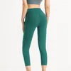 Aktive Hosen Doppelseitig Gebürstet Yoga Frauen Kleidung Outdoor Sport Laufen Legging Gym Hohe Taille Hüfte Lift Push-Ups Fitnes