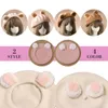 Bérets Style japonais Lolita filles mignon ours oreille bonnets femmes décontracté béret chapeau peintre artiste casquette rose DecorBérets