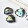 Pedras Naturais de Cristal Jóias Ornamento de Jóias Gemtones Coração Mineral Cura Reiki Colar Pingente Diy Decoração Home Crafts Presente DHME8