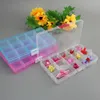 Jewelry Pouches Plastic Storage Box Packaging Tool Case 15 Slots Rectangle Craft Organizer Beads Earring Container