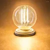 Filament Mini Globe Bulb 1W E27 Screw Base Warm White 2700K Clear Glass Edison Light For Chandelier Lamp Decoration