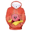 Felpe con cappuccio da uomo Kirby 3D uomo donna felpa con cartone animato casual inverno moda stampa pullover felpe Hip Hop Harajuku