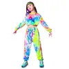 Stage Wear Kid Kpop Hip Hop Clothing Tie Dye Crop Top Long Sleeve T Shirt Streetwear Jogger Sweat Pants For Girl Jazz Dance Costume Clothes