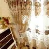 Cortina de estilo europeu Bordado de luxo de luxo Jacquard cortinas para a sala de estar da cozinha de alta qualidade