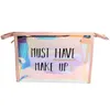 Kosmetische Taschen Koffer Frauen Reisen Reisen Mode Fashion Transparent Reißverschluss klar Make -up -Make -up -Hülle Organisator Aufbewahrungstasche Touch Touchsetielne Waschkit Box