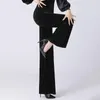 Scene Wear Latin Dance Pants Black Velvet Autumn and Winter National Standard Ladies Ballroom Practice Byxor