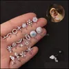 Dangle Lustre Mini Zircon Pierre Boucles D'oreilles Femmes Or Sier Couleur Oreille Piercing Petit Mélange Forme Boucle D'oreille En Acier Inoxydable Pour Fille A Dhxnb