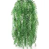 Decorative Flowers 1pc Artificial Rattan Fake Leaves Wall Hanging Home Garden Decor Green Willow Vine Plants