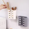 Küche Lagerung Wand-Montiert Essstäbchen Käfig Hohl Drain Rack Organizer Geschirr Box Halter