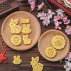 Stampi da forno 2023 Cookie Stamp Stampo 3D Pasqua Fondente Embosser Cutter Pasticceria Biscotto Per Anno Festa