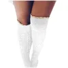 Women Socks Fashion Cotton Thigh High Long Stockings Knit Over Knee Warm For Ladies Girls Winter #01