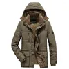 Hommes duvet-20 degrés hiver veste hommes Parkas manteau mâle épaissir militaire à capuche col chaud hommes grande taille 6XL 7XL