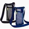 Storage Bags Portable Water Bottle Bag Adjustable Shoulder Strap Mesh For Outdoor Hiking Sports Gym