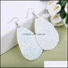 Dangle Chandelier Bohemian Fashion Jewelry Simple Pendant Drop Earrings For Women Glitter Tear Leather 6 Color Friend Gifts A79A8 Dhmdr