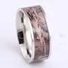 Wedding Rings Wholesale Simple And Elegant Stainless Steel Ring With Wood Design Men Promise