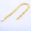 Link Bracelets Women Party Gift Silver Morganite Yellow Gold Plate Fashion Free Ship B012-18