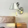 Lampes murales Nordic Moderne Led Aluminium Shell Wandlamp Studeerkamer Leeslamp E27 Verstelbare Bureau Tafellamp Voor Kinderen Met