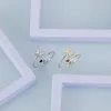 클러스터 반지 Lina JW Butterfly Ring Jewelry를위한 선물 선물 조절 가능한 개방형 디자인 지르콘 파티/웨딩 백이 액세서리