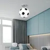 Lampki sufitowe Kid's Room Football Lampa koszyka piłka nowość oświetlenie dzieci sypialnia kawiarnia szklana światło