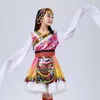 Scene Wear Models Tibetan Dance Costume Costumes Mongolian Minority Children Long Sleeves Dress Performance Clothing