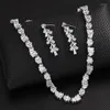 Collier boucles d'oreilles ensemble WEIMANJINGDIAN marque déclaration zircon cubique et boucle d'oreille femmes bijoux pour mariage ou fête