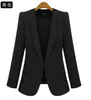 Женские костюмы Blazers 2023 Plus Business Business Spring Awomm All-Match Women Jackets Короткий стройный костюм с длинными рукавами