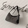 Handtaschen Marke Designer Bling Diamant Umhängetaschen für Frauen Dame PU Leder Kleine Unterarm Tasche Fashion Zipper Weibliche Abend Tasche 012023H
