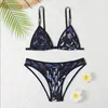 26 styles du concepteur de bikinis en deux pi￨ces de maillot de bain ￠ trois points pour femme lettres compl￨tes de plage de plage d'￩t￩ maillot de bain S-xl