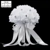 Wedding Flowers Bridal Bouquet For Blue And White Handmade Artificial Flower Rose Buque Casamento