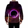 Męskie bluzy Amazon 2023 Galaxy Sky Crossing 3D Printed Hooded Fat dla mężczyzn i kobiet