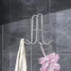 Haken Rails Dubbele zijkanten over de douchedeur Haakhanger voor handdoek Bad Ball Hurninge Hang Rack Frapeless Glass Storage Hookhooks