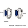 Boucles d'oreilles cerceaux Fashion coréenne mini coeur carré coeur zircon oreille boucle pour femmes bijoux 2023 Piercing tendance