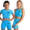 Conjuntos activos con logotipo personalizado, conjunto de Yoga sin costuras para mujer, ropa deportiva de entrenamiento, ropa de gimnasio, mallas deportivas de cintura alta, sujetador de Fitness, Top corto 255D