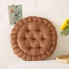 Pillow Nordic Style Four Seasons Solid Color Round Sofa Chair Seat Soft Breathable Backrest Pillows Tatami Mattress Home Decor