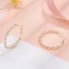 Hoop Earrings Oversize Zircon Crystal For Women Girl Unique Twisted Big Circle Earring Brinco Statement Fashion Jewelry