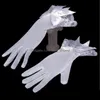 Five Fingers Gloves White Black Red Beige Short Wedding Women Elegant Lace Glove For Bridal Accessories 1 Pair Drop Delivery Fashion Otji0