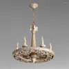 Lampes suspendues Lustre en fer en bois Éclairage Vintage Lustre en cristal Salon Cuisine Chambre Rétro Loft Luminaires