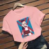 Men's T Shirts Kawaii Anime Darling In the Franxx Shirt Women Vintage Chic T-Shirt 2023 Creative Tees Summer Bekväma toppar unisex