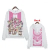 Herrtröjor Cardcaptor Sakura kinomoto cosplay hoodie tryck anime perifera mode casual pullover hoody